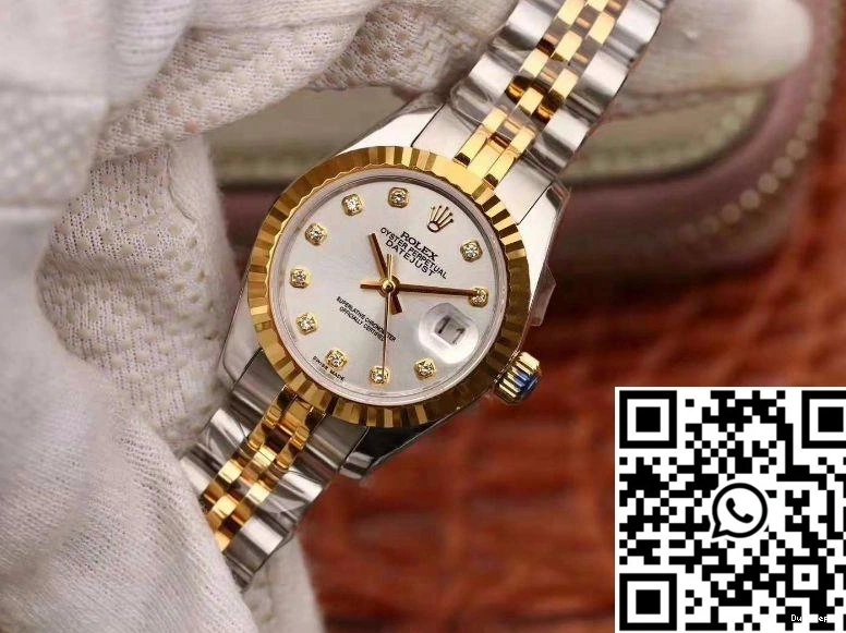 Datejust 18K Dial Lady 28MM Gold Rolex Silver 0206